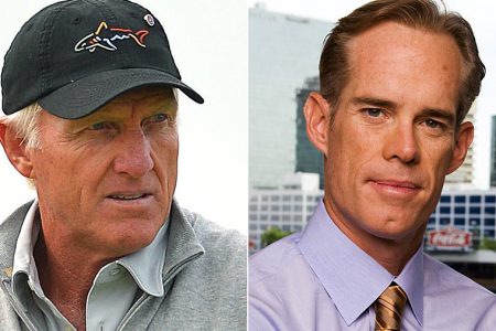Fox Sports broadcaster Joe BuckGolfer Greg Norman