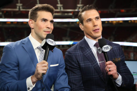 Joe Davis and Brady Quinn at 2016 Pac-12 Championship