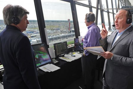 Mike Joy, Larry McReynolds and Darrell Waltrip
