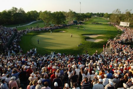 general view of the final putt