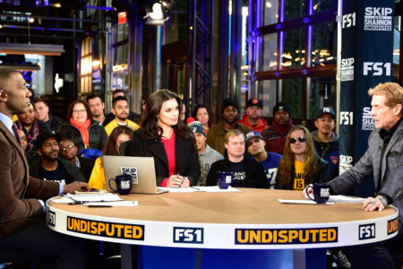 Shannon Sharpe, Joy Taylor and Skip Bayless on UNDISPUTED in New York City
