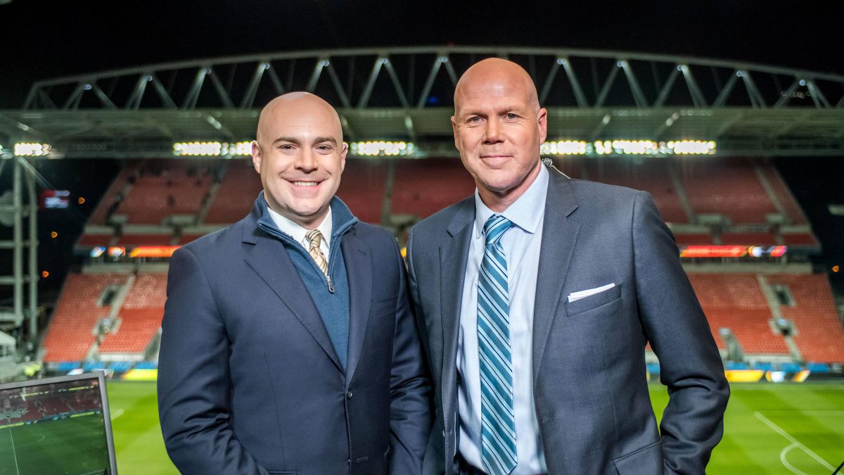 John Strong and Brad Friedel at 2016 MLS Cup