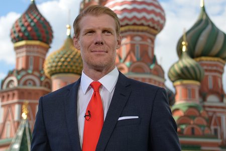 Alexi Lalas at 2018 FIFA World Cup Russia™ Studio in Moscow’s Red Square