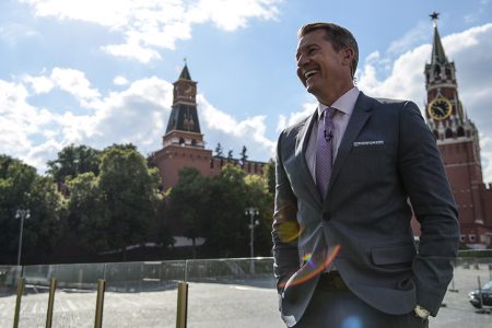 Rob Stone at 2018 FIFA World Cup Russia™ Studio in Moscow’s Red Square